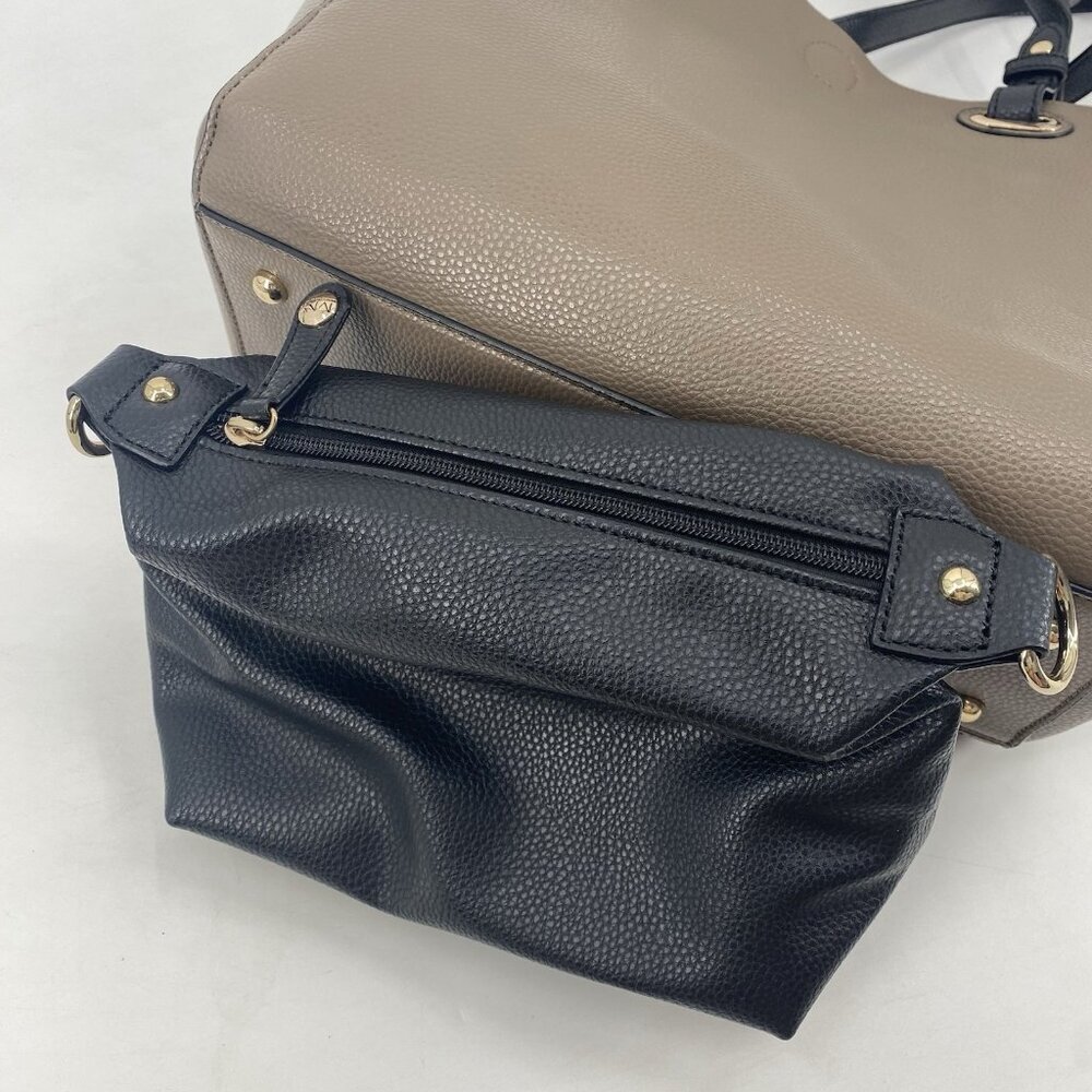 Andrew Marc Tan Beige Black Marc New York Handbag Tote Crossbody - Picture 12 of 14